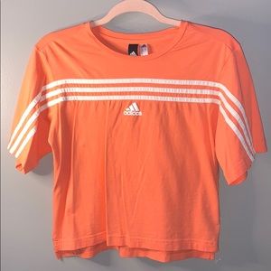 Adidas coral crop top